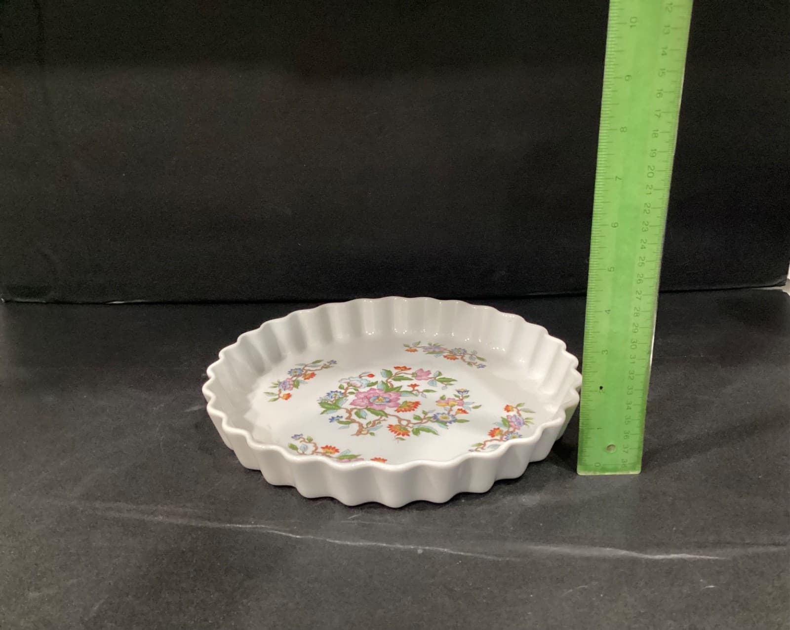 Dolphin Le Jardin Style Japanese Quiche Tart Pie Dish, 10” Floral Vintage - Thumbnail 7
