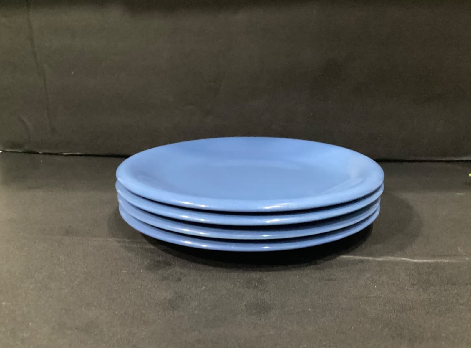 Vintage Baker Hart Stuart Blue Set of 4 Dinner Plates 11" - Thumbnail 7