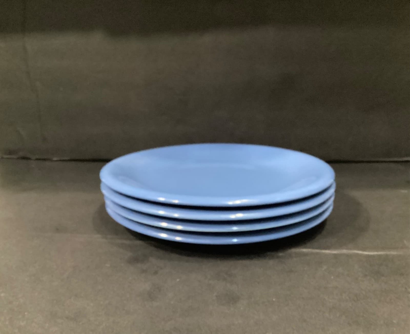 Vintage Baker Hart Stuart Blue Set of 4 Dinner Plates 11" - Thumbnail 9