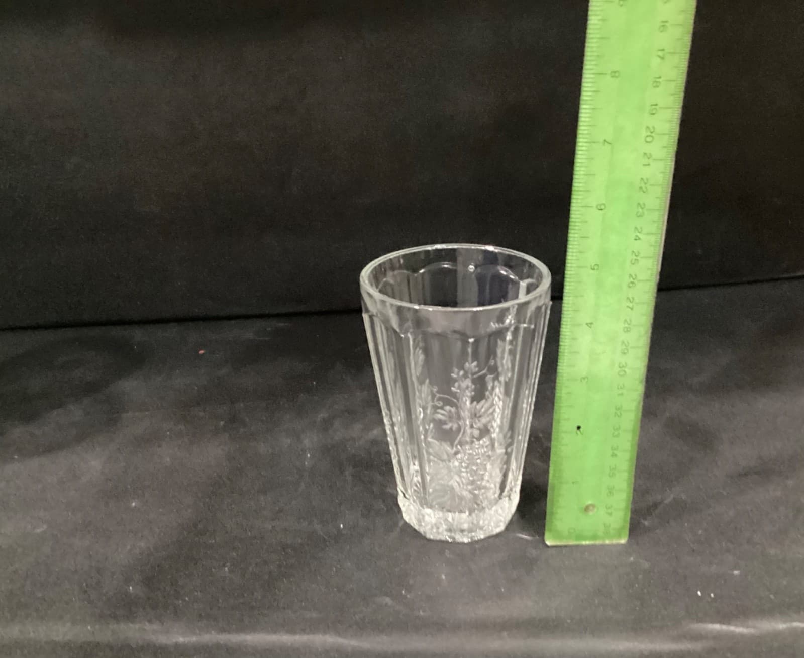 L.G. Wright Glass Panel Grape Clear Pattern 5” Flat Tumblers Set Of 2 - Thumbnail 4