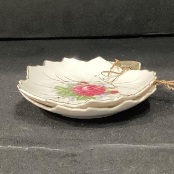 Vintage Leaf Shaped Trinket Dishes Stamped Badcock Furniture Made-Japan 1960 - Thumbnail 10