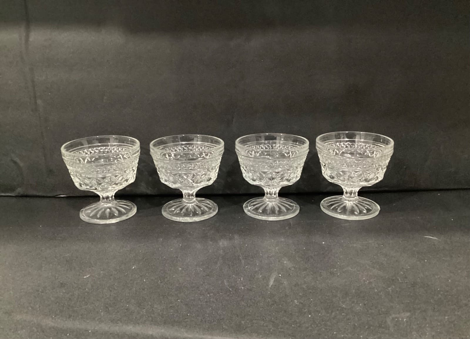 Anchor Hocking Wexford Dessert Cups, Vintage Parfait Cups, Set Of 4, Glass Cups - Thumbnail 7
