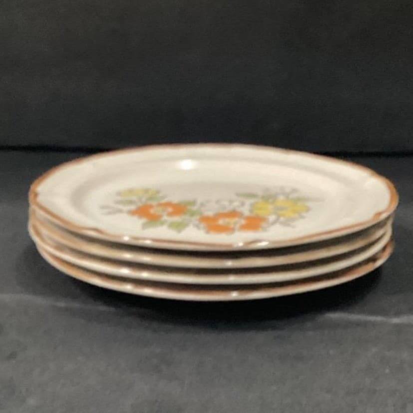 4 Spring Garden Baroque Hearthside Stoneware Salad Plates - Thumbnail 7