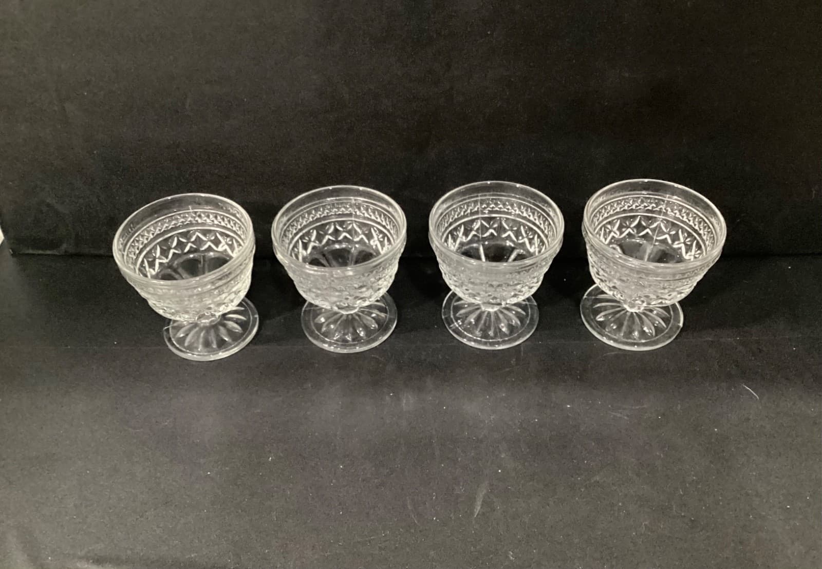 Anchor Hocking Wexford Dessert Cups, Vintage Parfait Cups, Set Of 4, Glass Cups - Thumbnail 2