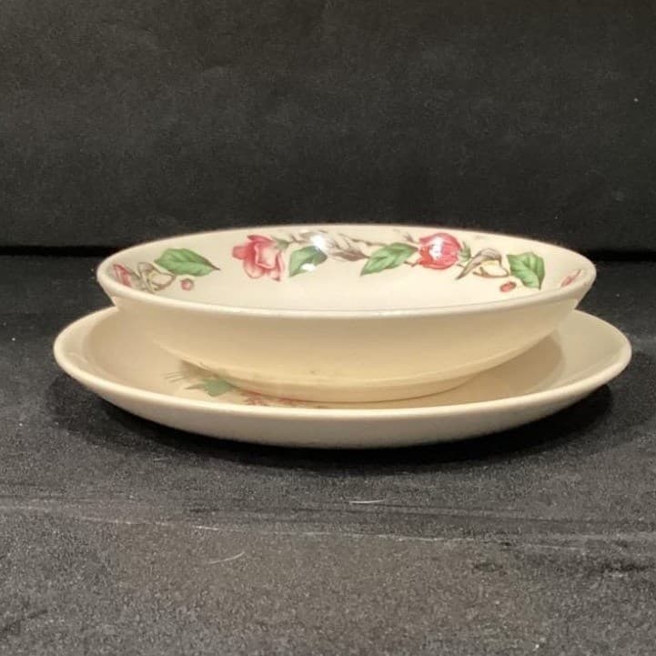 Universal Ballerina Oven Proof Floral Berry Bowl Bread Plate USA Vintage - Thumbnail 10