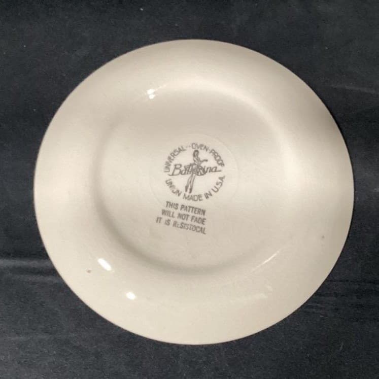Universal Ballerina Oven Proof Floral Berry Bowl Bread Plate USA Vintage - Thumbnail 4