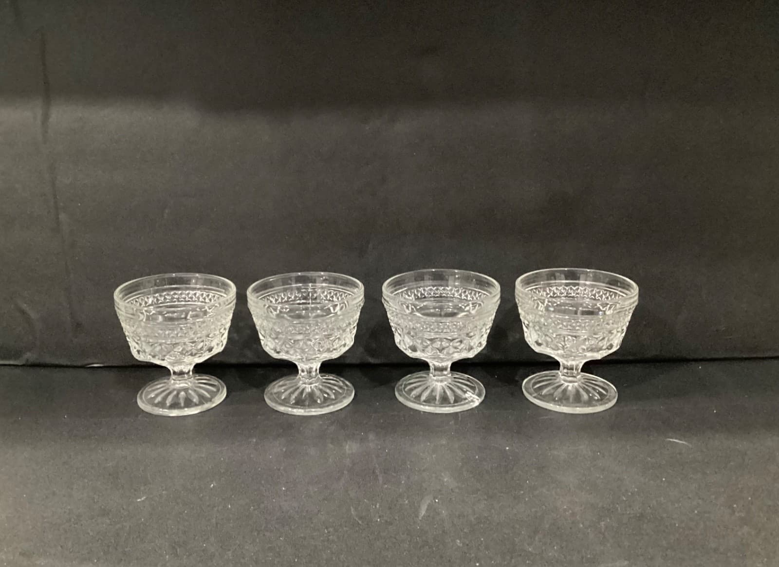 Anchor Hocking Wexford Dessert Cups, Vintage Parfait Cups, Set Of 4, Glass Cups - Thumbnail 9