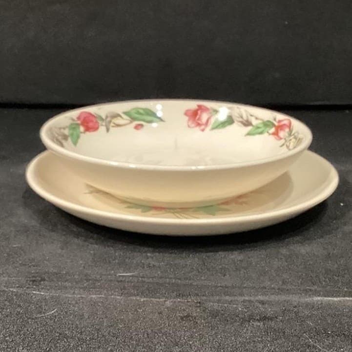 Universal Ballerina Oven Proof Floral Berry Bowl Bread Plate USA Vintage - Thumbnail 11