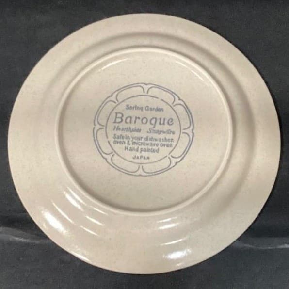 4 Spring Garden Baroque Hearthside Stoneware Salad Plates - Thumbnail 4
