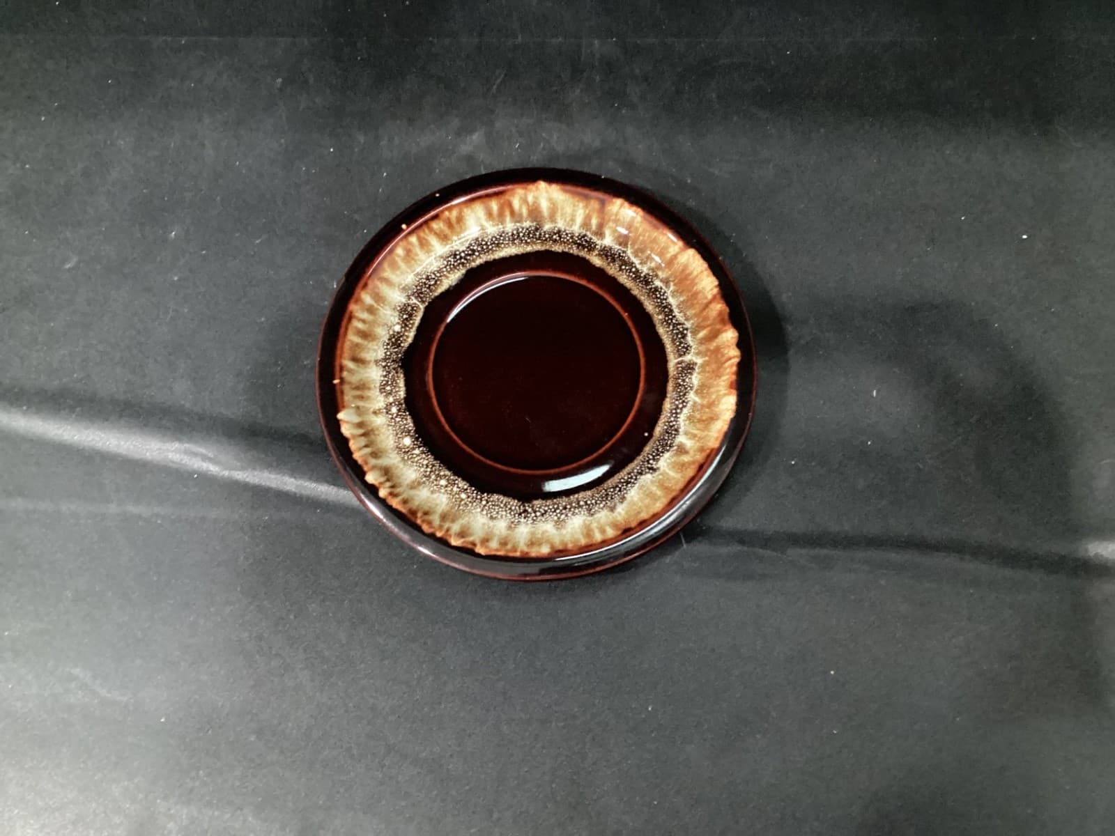 Vintage Pfaltzgraff Gourmet Brown Drip Coffee Tea Saucer Plates 6.75” Set of 4 - Thumbnail 2