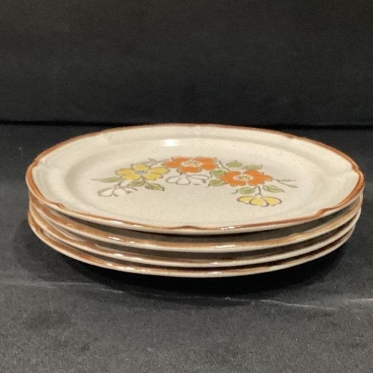 4 Spring Garden Baroque Hearthside Stoneware Salad Plates - Thumbnail 9