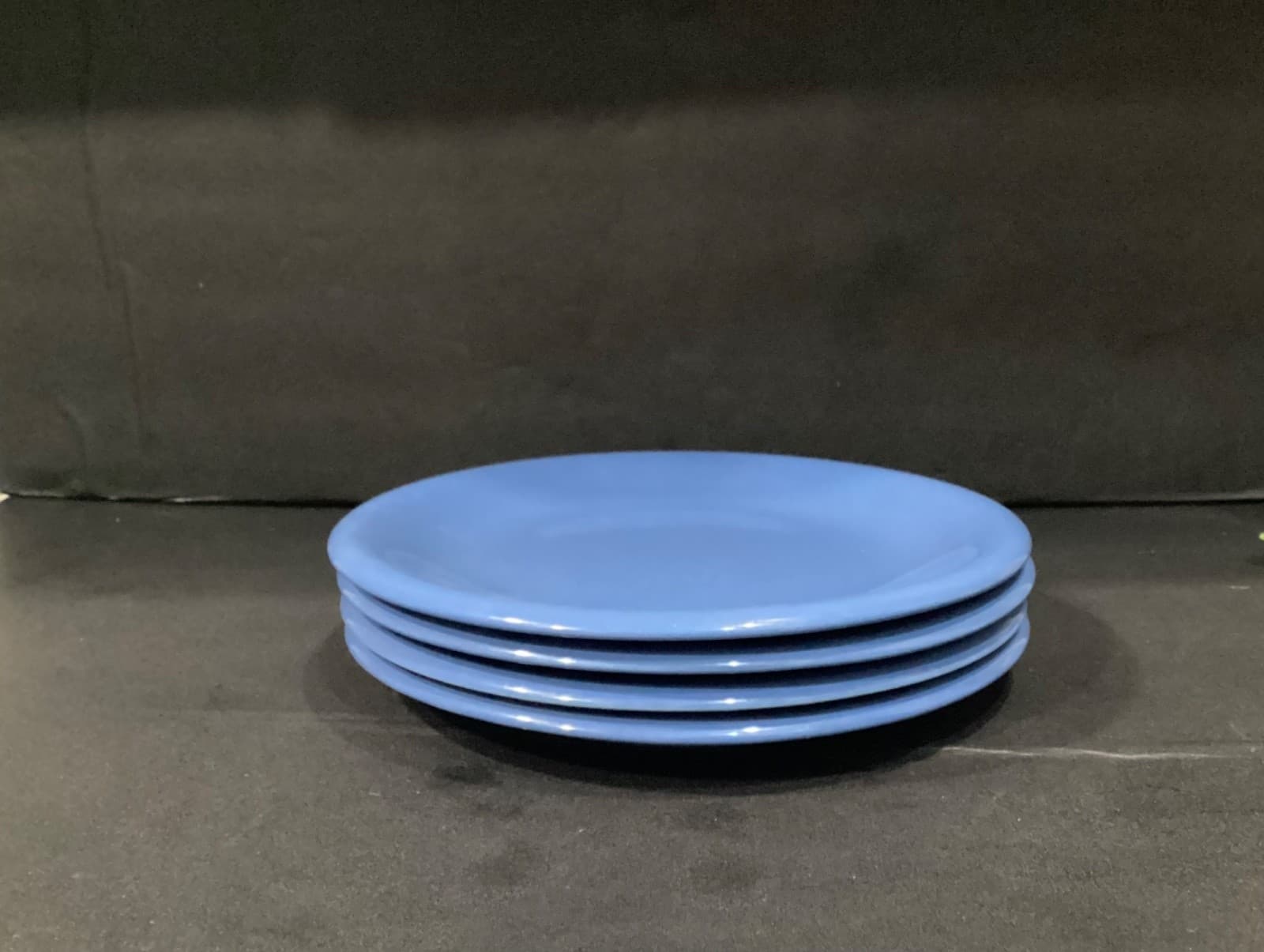 Vintage Baker Hart Stuart Blue Set of 4 Dinner Plates 11" - Thumbnail 6