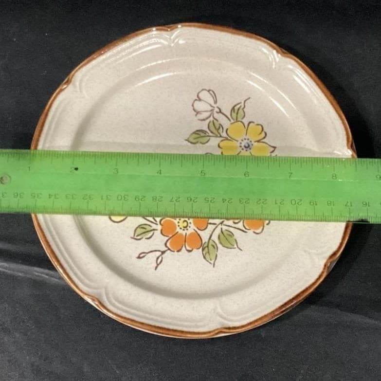 4 Spring Garden Baroque Hearthside Stoneware Salad Plates - Thumbnail 6