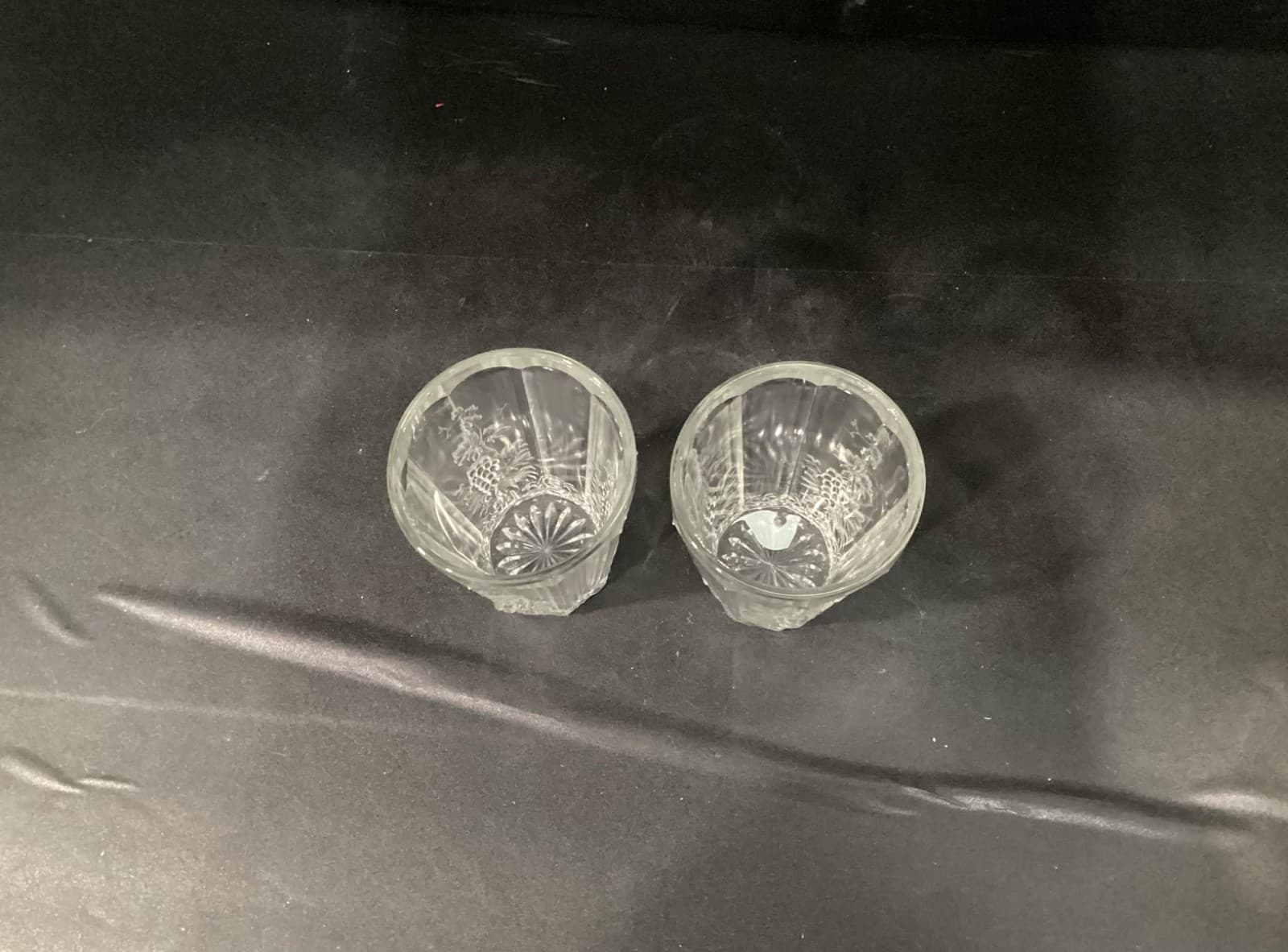 L.G. Wright Glass Panel Grape Clear Pattern 5” Flat Tumblers Set Of 2 - Thumbnail 3