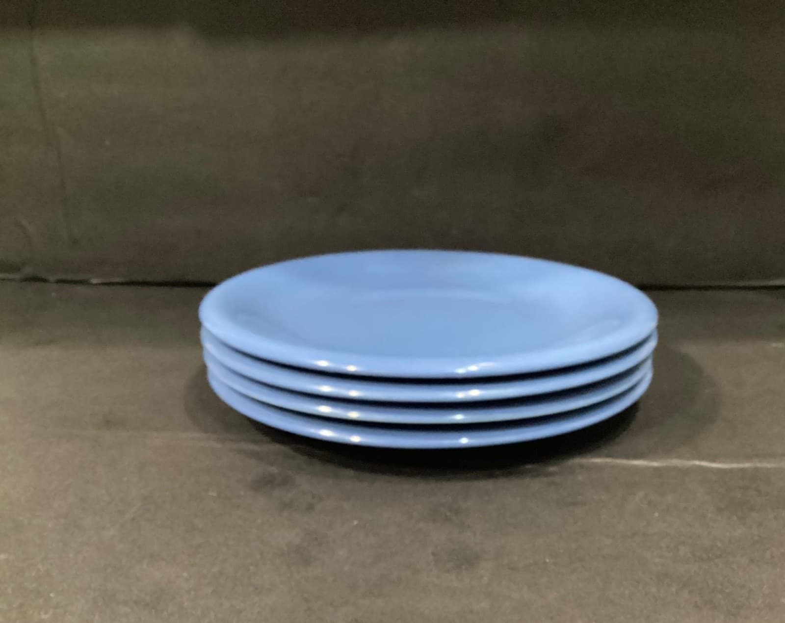 Vintage Baker Hart Stuart Blue Set of 4 Dinner Plates 11" - Thumbnail 8