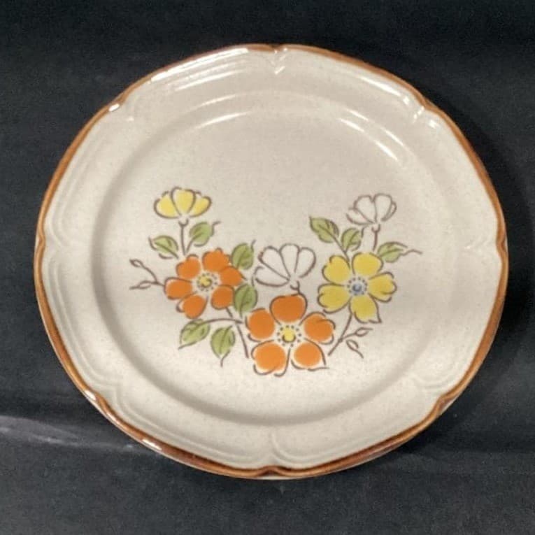 4 Spring Garden Baroque Hearthside Stoneware Salad Plates - Thumbnail 3