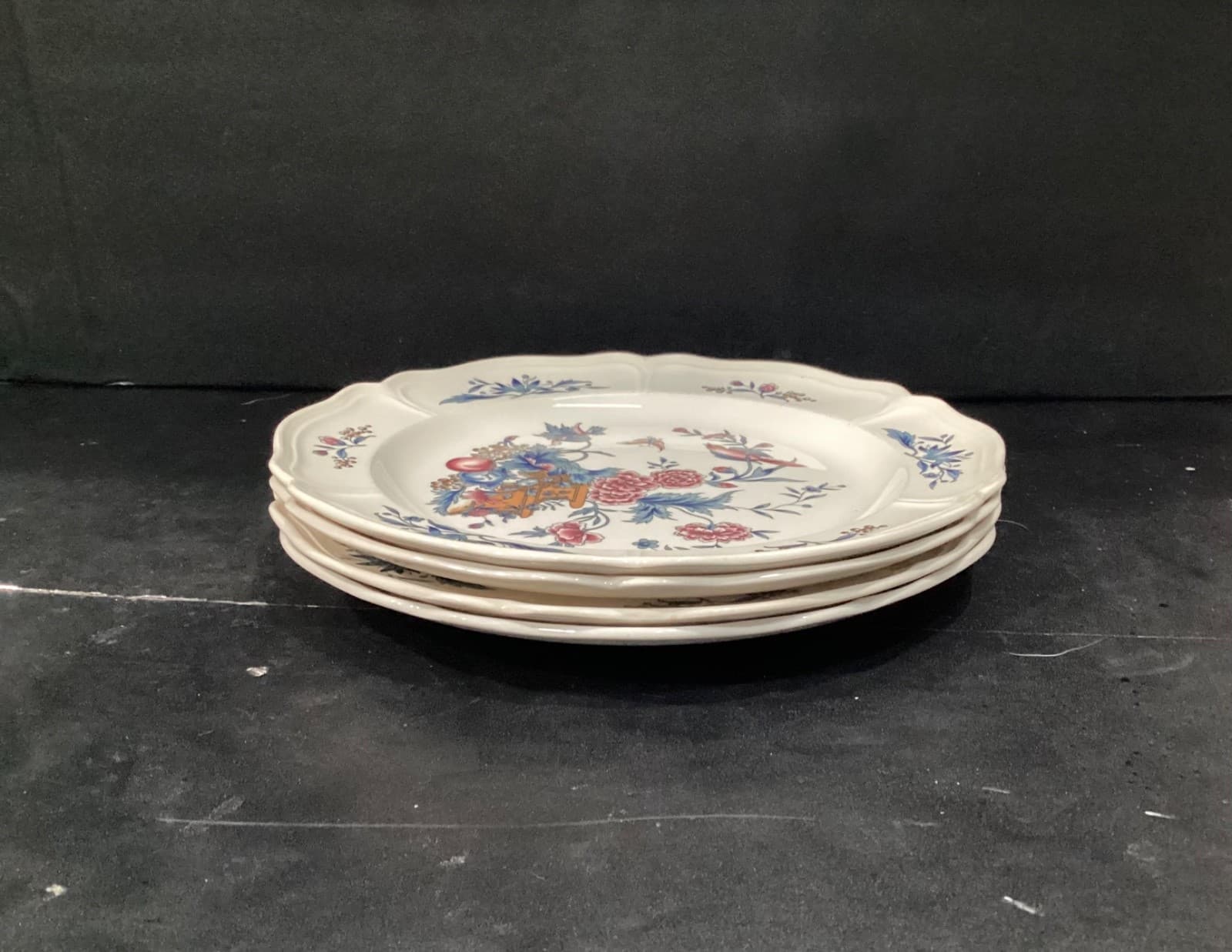 Wedgwood Williamsburg Potpourri Set of (4) 10" Rimmed Dinner Plates TKD510 - Thumbnail 9