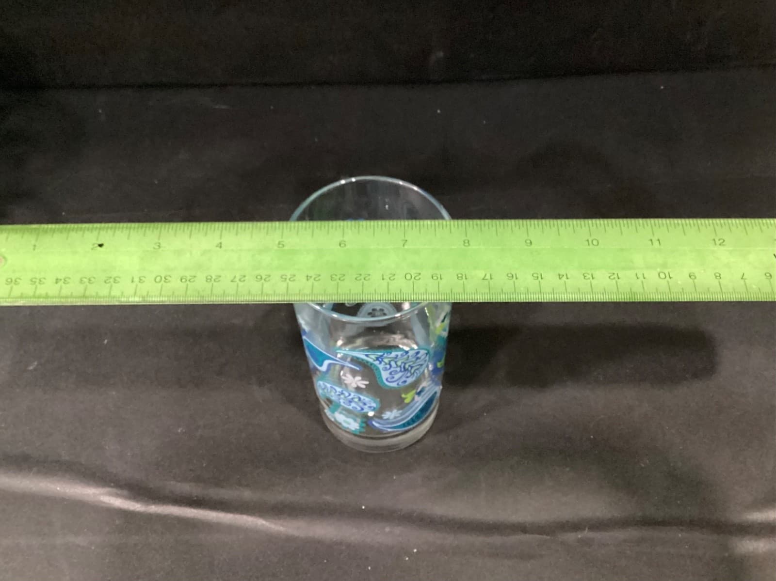 Royal Norfolk Blue Green Paisley Drinking Glass Tumblers 6” Tall Set Of 3 - Thumbnail 6