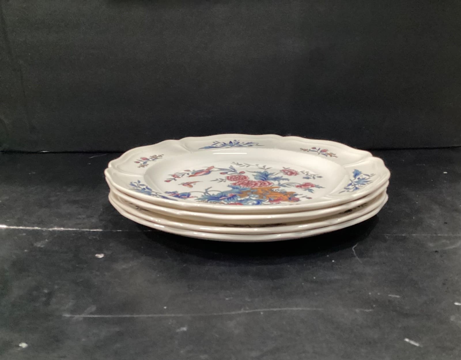 Wedgwood Williamsburg Potpourri Set of (4) 10" Rimmed Dinner Plates TKD510 - Thumbnail 6