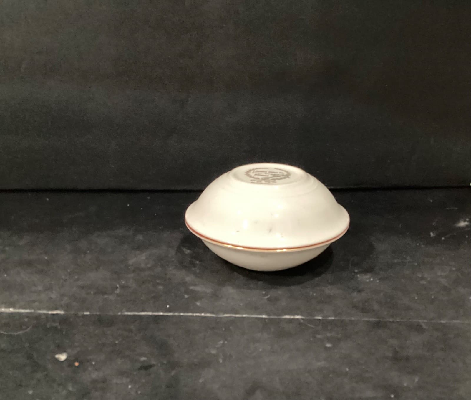 Lifetime China Co Burgundy w White Magnolia Semi-Vitrous 2 Dessert Berry Bowls - Thumbnail 9