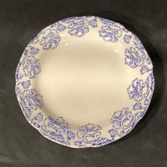 Set Of 4 Vtg. Boch Freres La Louviere 'Douglas' Blue & White Bread Plates - Thumbnail 3