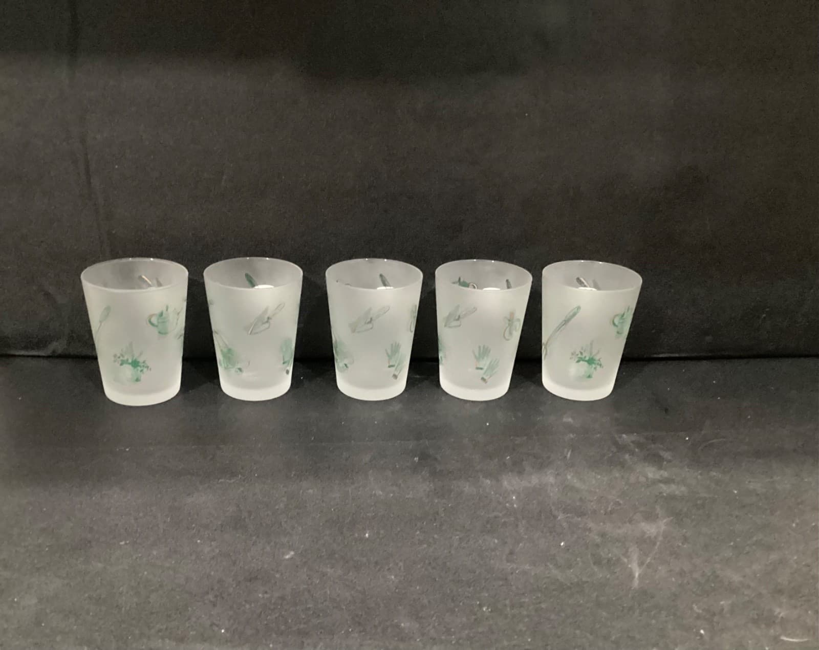 Barakura English Gardens Set of 5 Frosted Cup Gift Set Imported from Japan New - Thumbnail 9