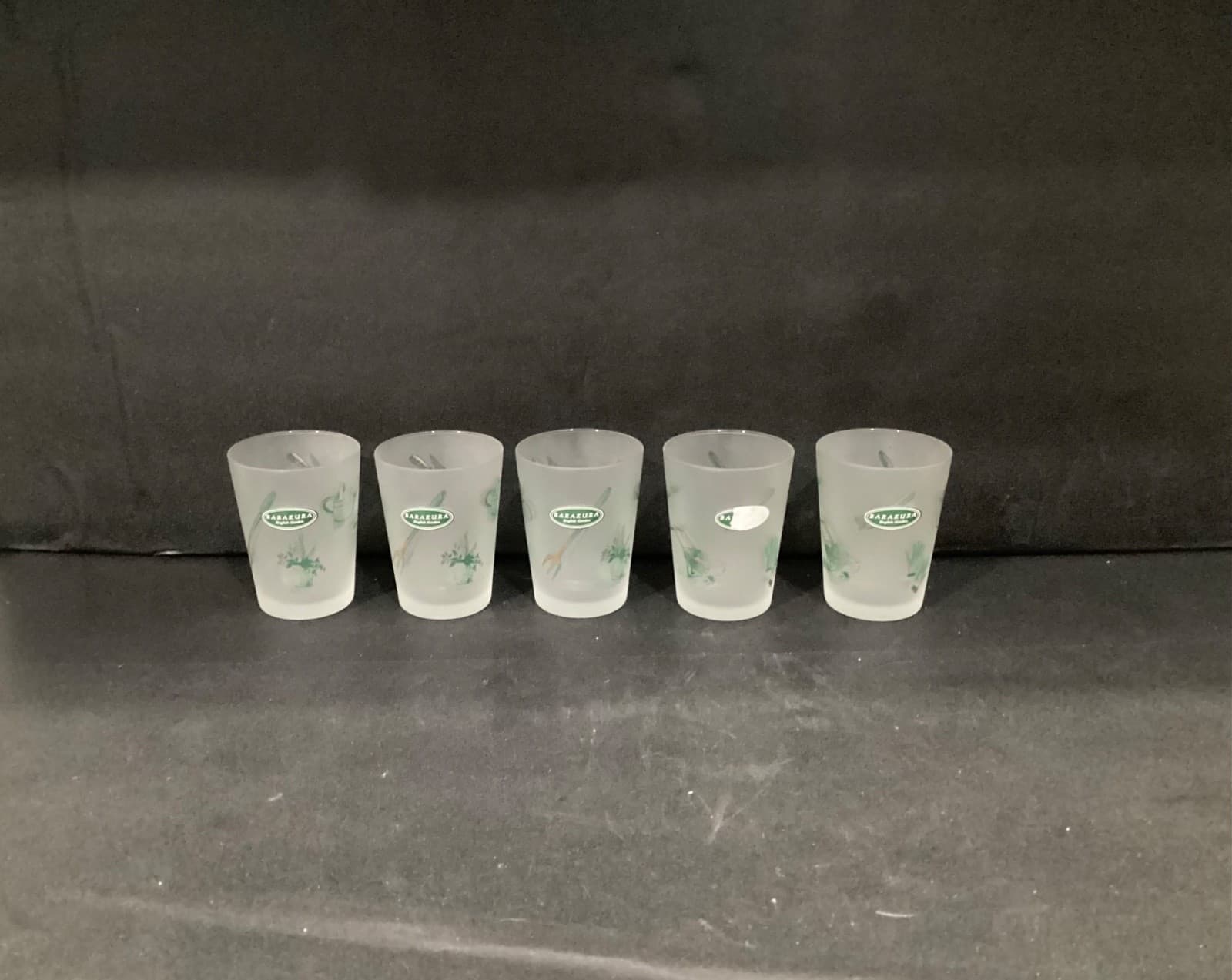 Barakura English Gardens Set of 5 Frosted Cup Gift Set Imported from Japan New
