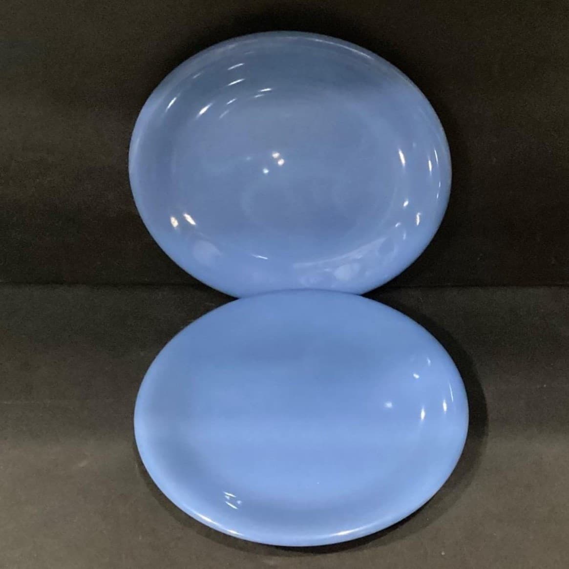 Vintage Baker Hart Stuart Blue Dinner Plates 11" Set of 2 - Thumbnail 2