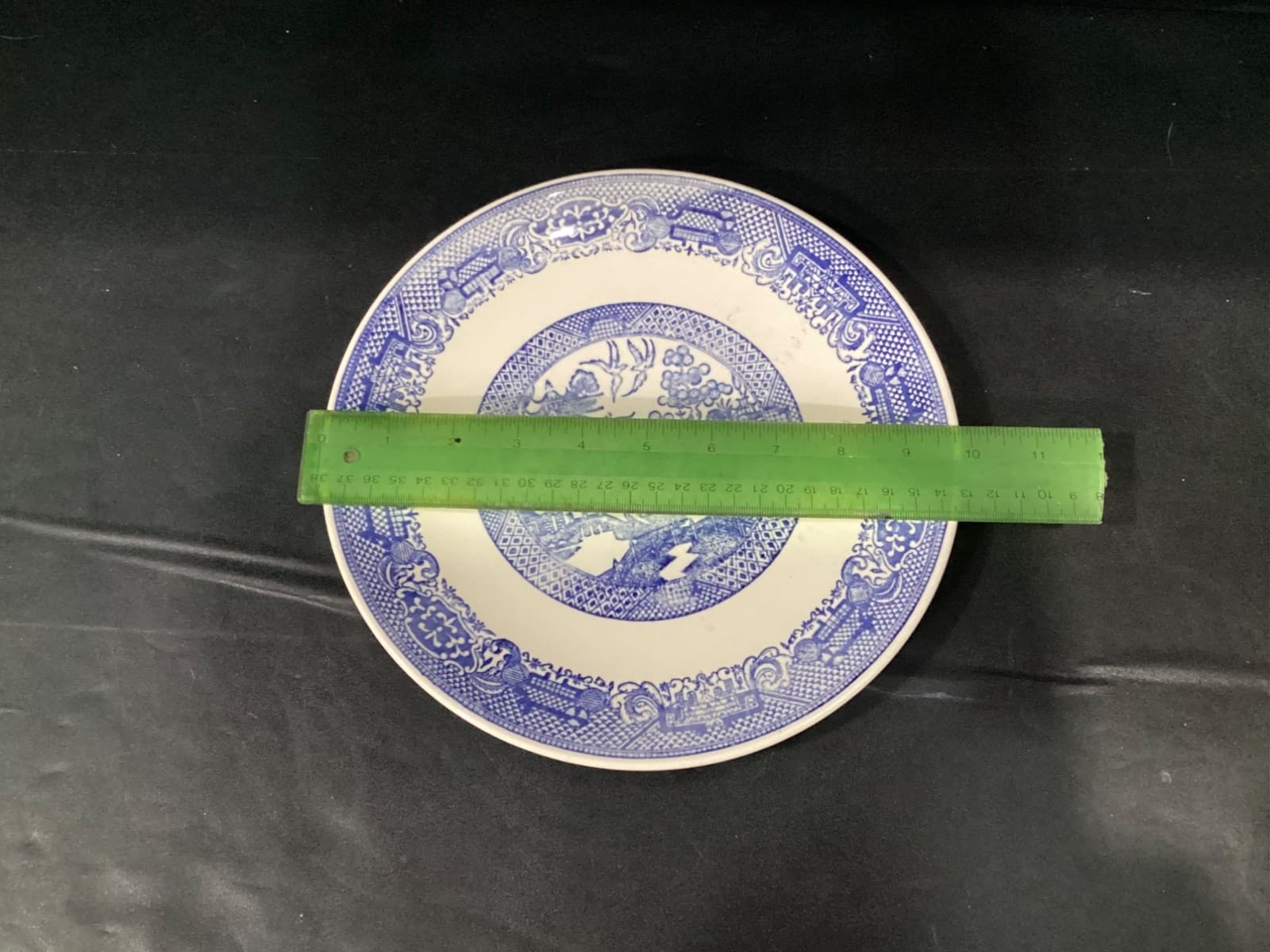 Vintage Churchill England Blue Willow Dinner Plates Set 2 Blue White 10” - Thumbnail 4
