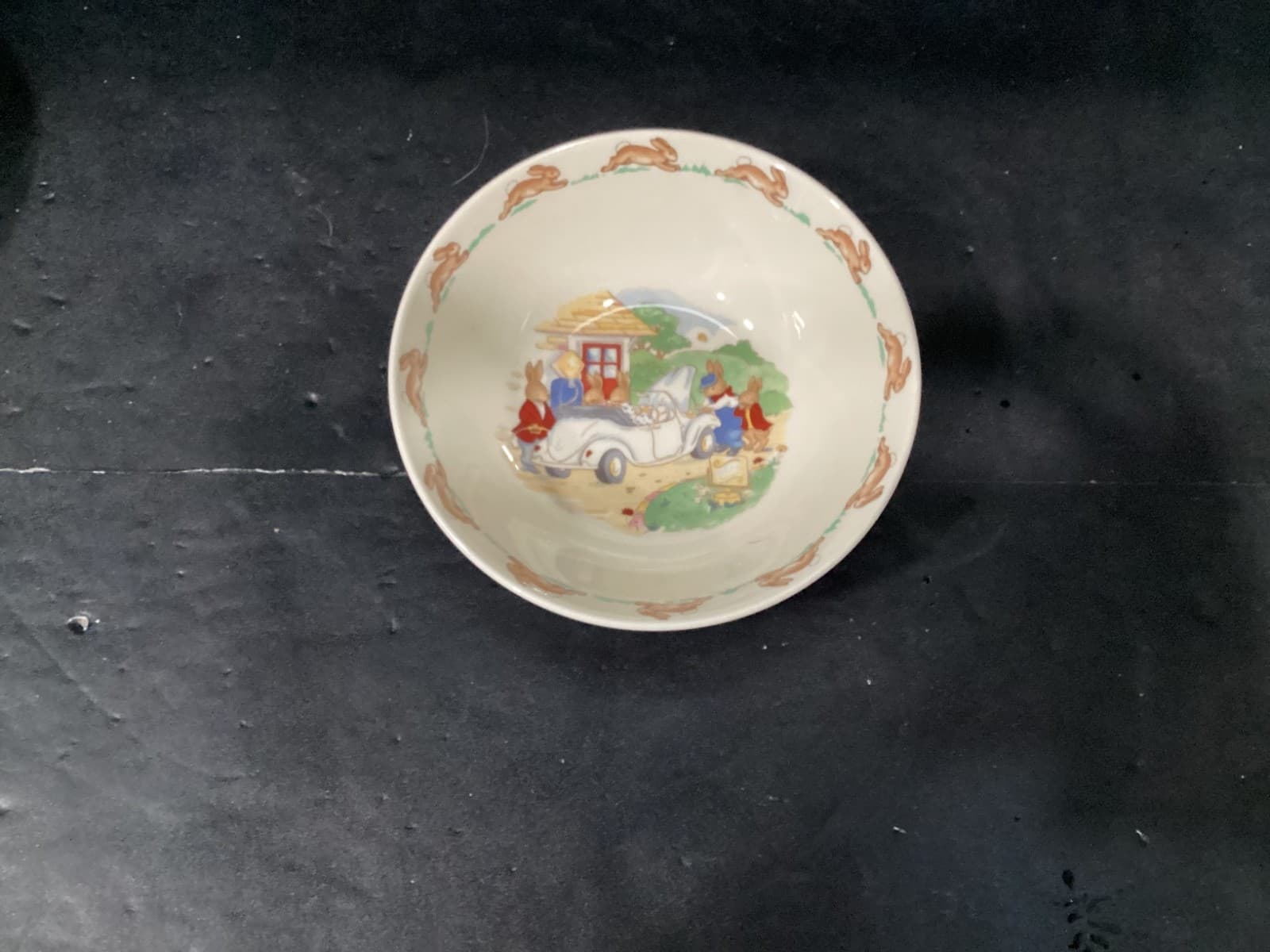 1936 Royal Doulton Bunnykins Cereal Bowl Vintage Collectors England Set of 2 - Thumbnail 4
