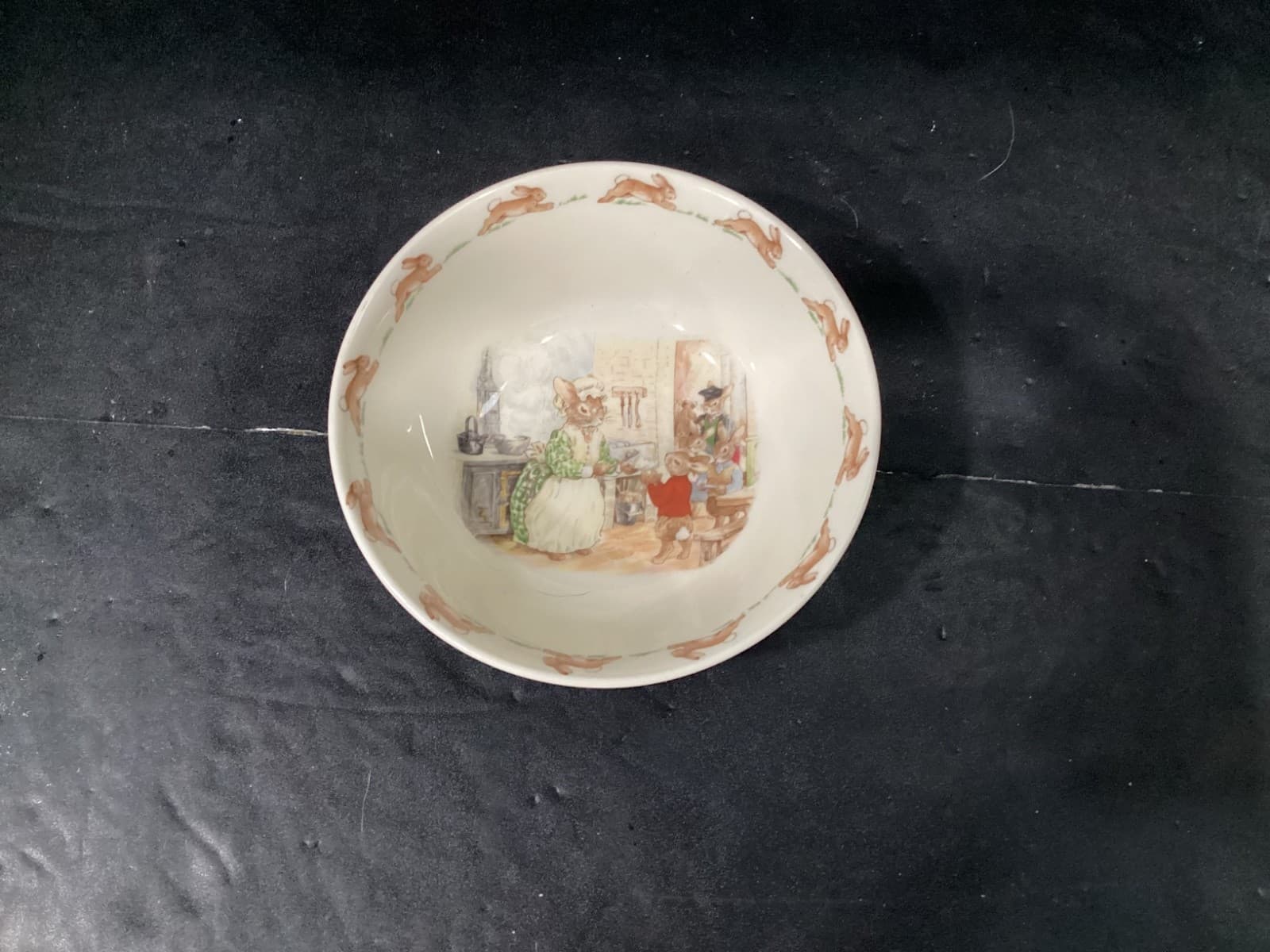 1936 Royal Doulton Bunnykins Cereal Bowl Vintage Collectors England Set of 2 - Thumbnail 3