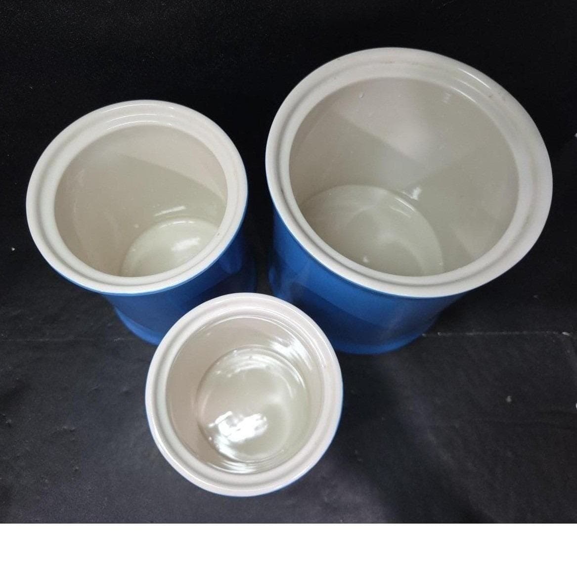Williams Sonoma Blue Lidded Canisters, Set of 3, Replacement Kitchenware, Jars - Thumbnail 8