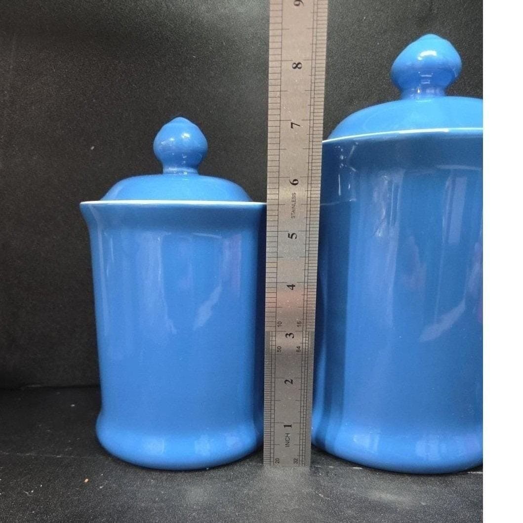 Williams Sonoma Blue Lidded Canisters, Set of 3, Replacement Kitchenware, Jars - Thumbnail 11
