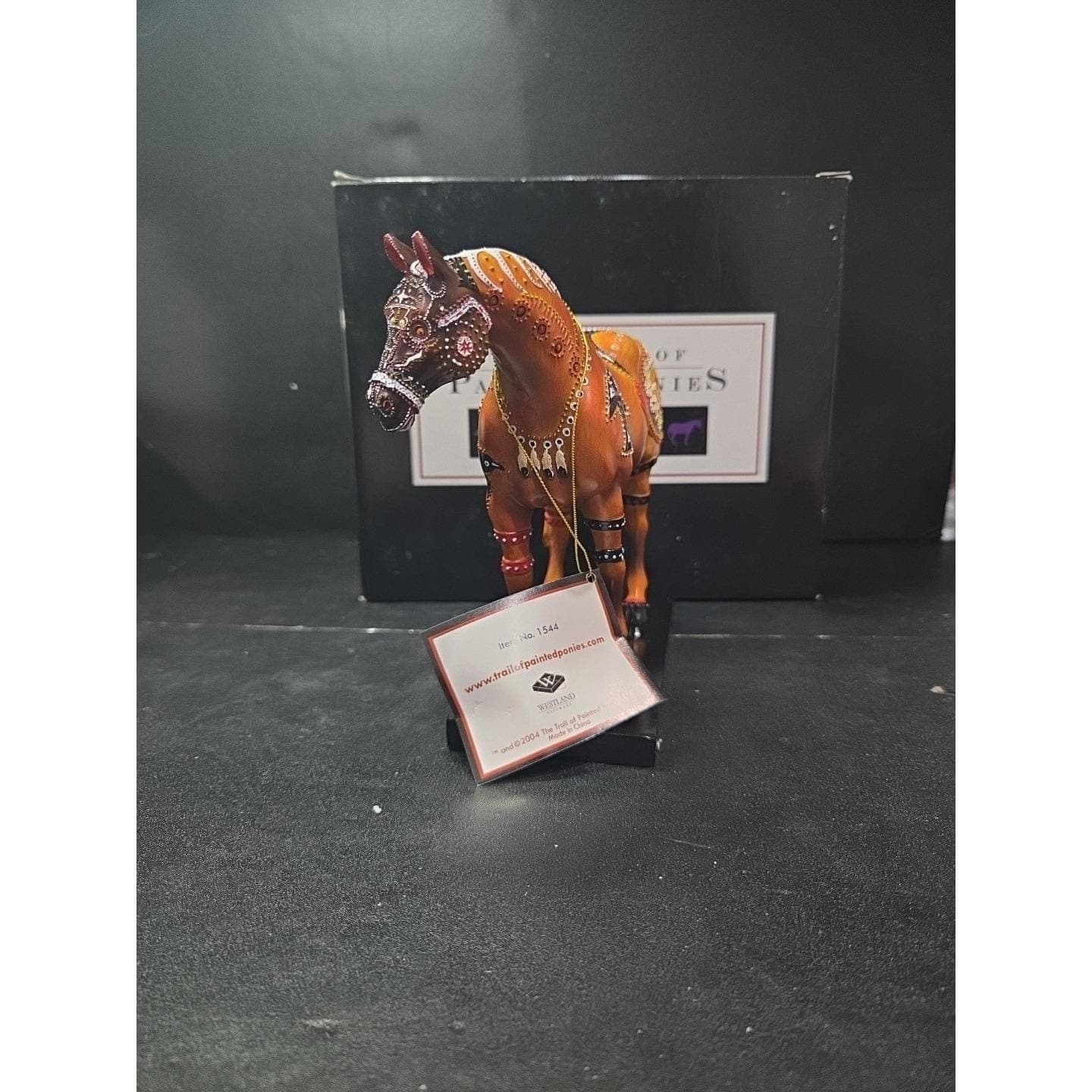 Trail Of Painted Ponies Ghost Horse Figurine, 1st Edition #1544 1E/1449, Box/Tag - Thumbnail 2