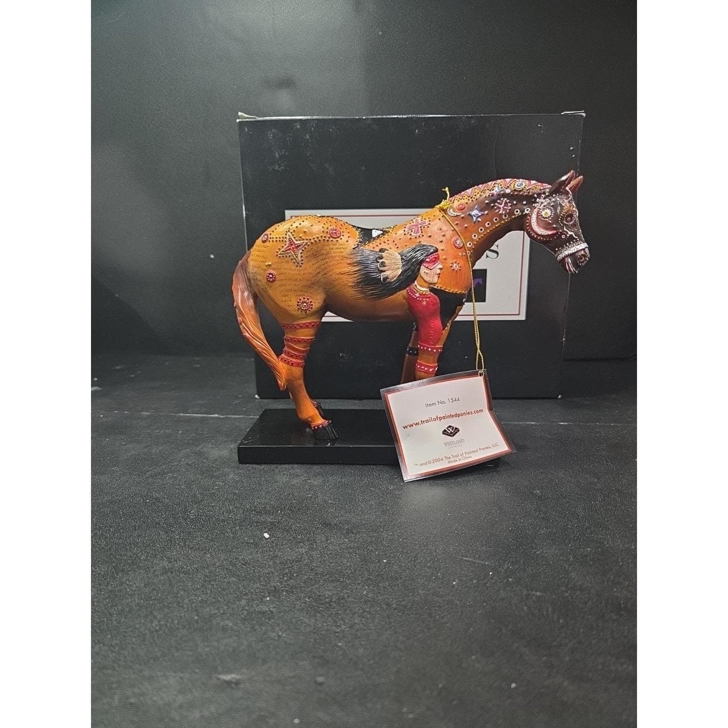 Trail Of Painted Ponies Ghost Horse Figurine, 1st Edition #1544 1E/1449, Box/Tag - Thumbnail 4