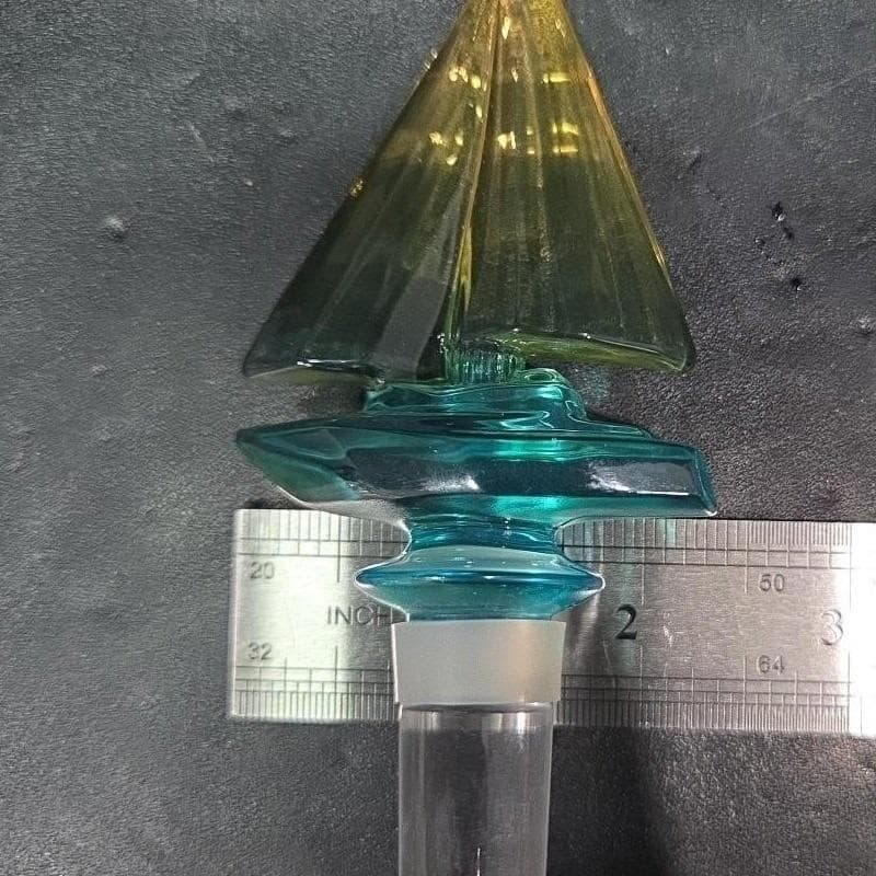 Mikasa Blue Regatta Ship Bottle Stopper, Lead Crystal Boat Replacement Topper - Thumbnail 8