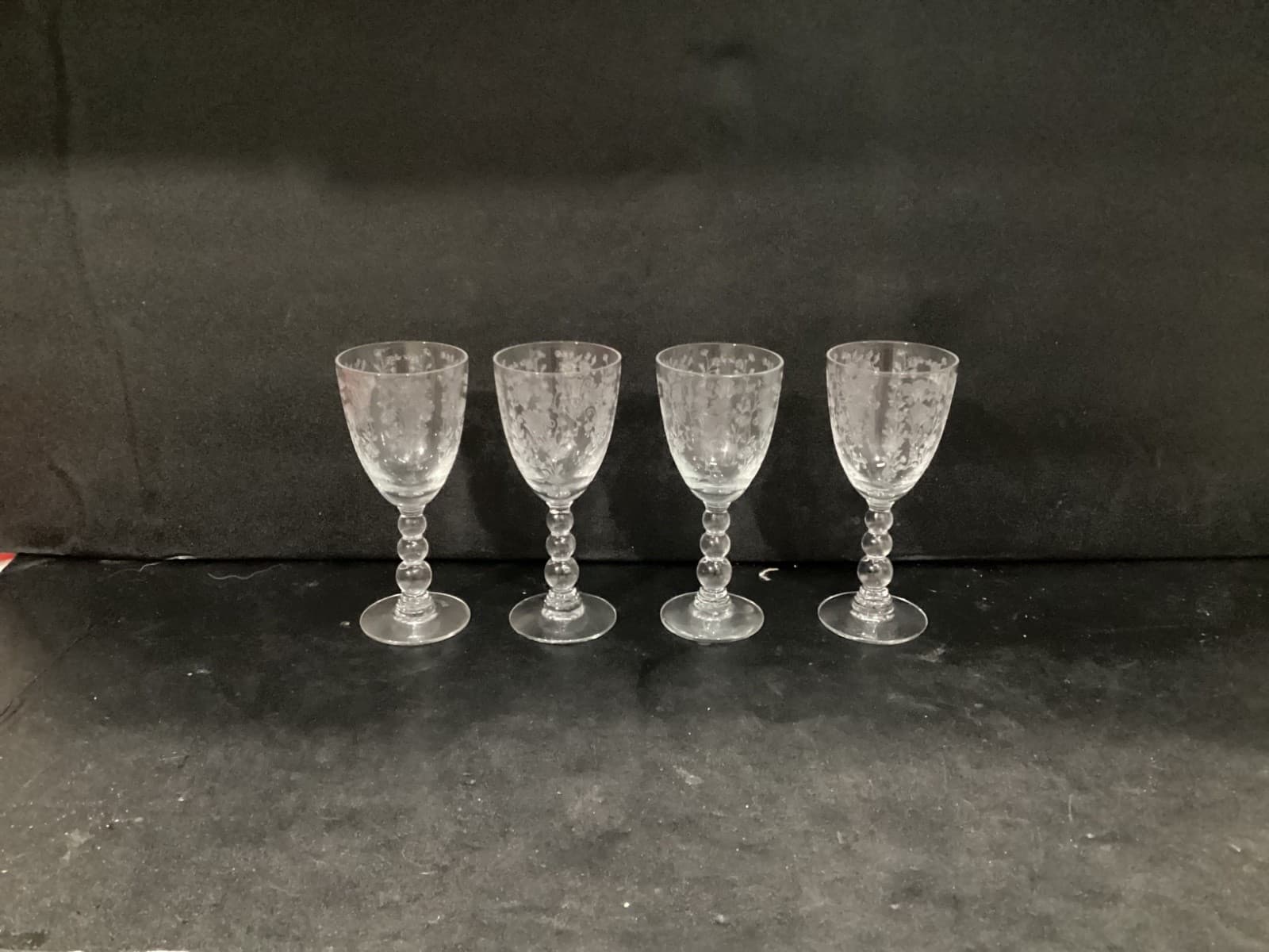 Duncan Miller First Love Sherry Wine Glasses Goblets Set of 4