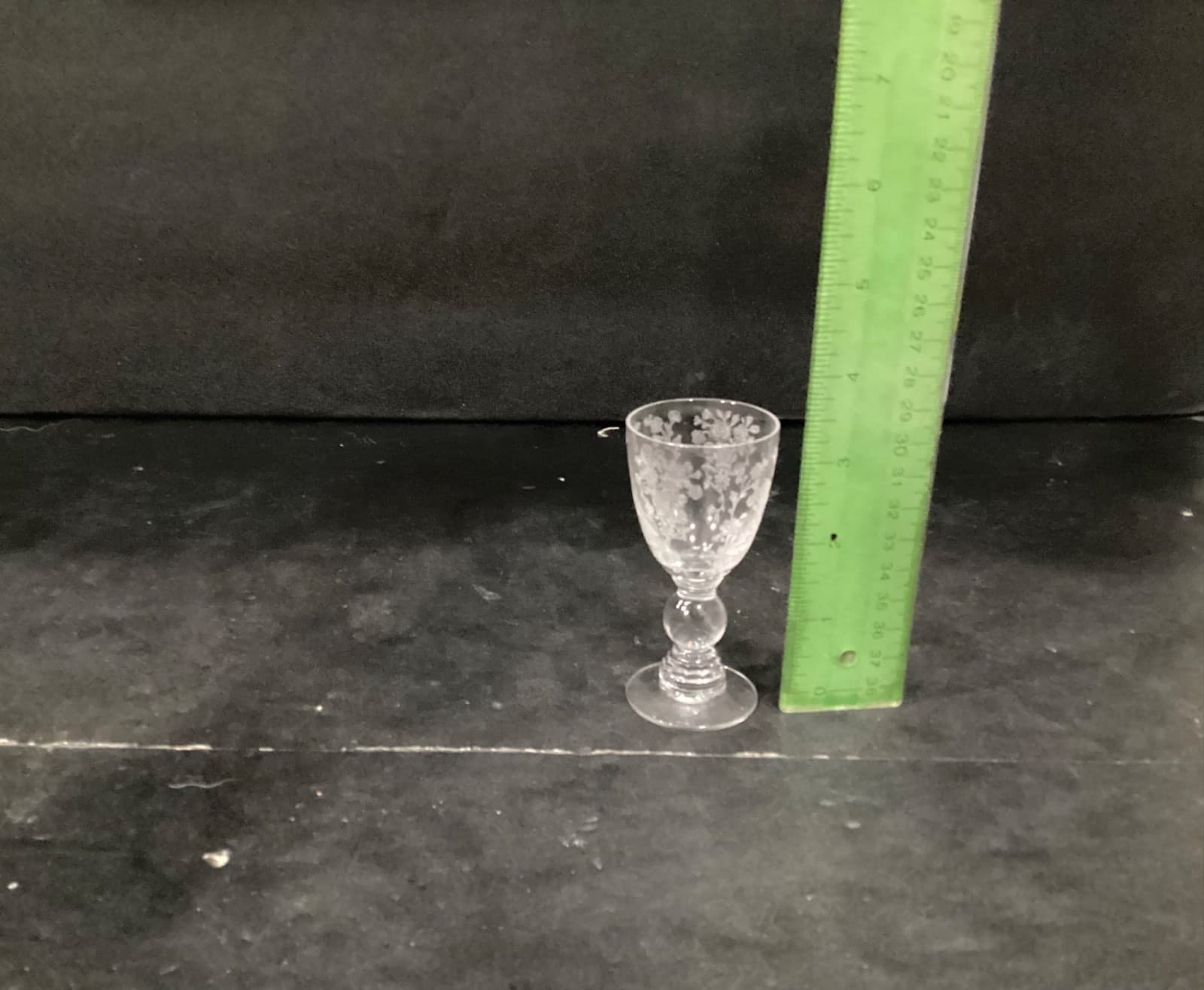 Duncan & Miller Lead Crystal Etched Elegant Glass Cordial Glass "First Love" - Thumbnail 5