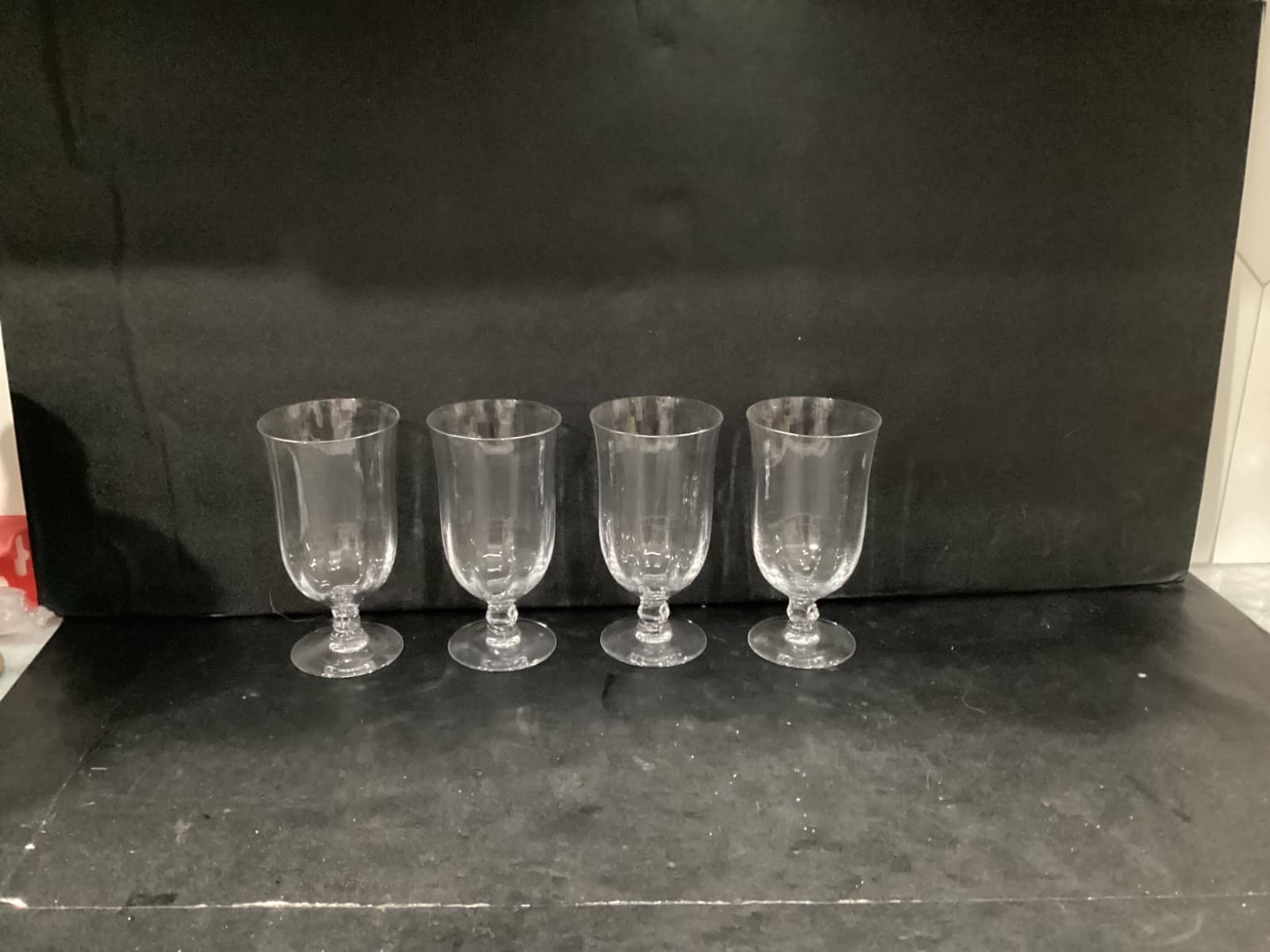 Fostoria Cellini Optic Ice Tea Goblet Set of 4