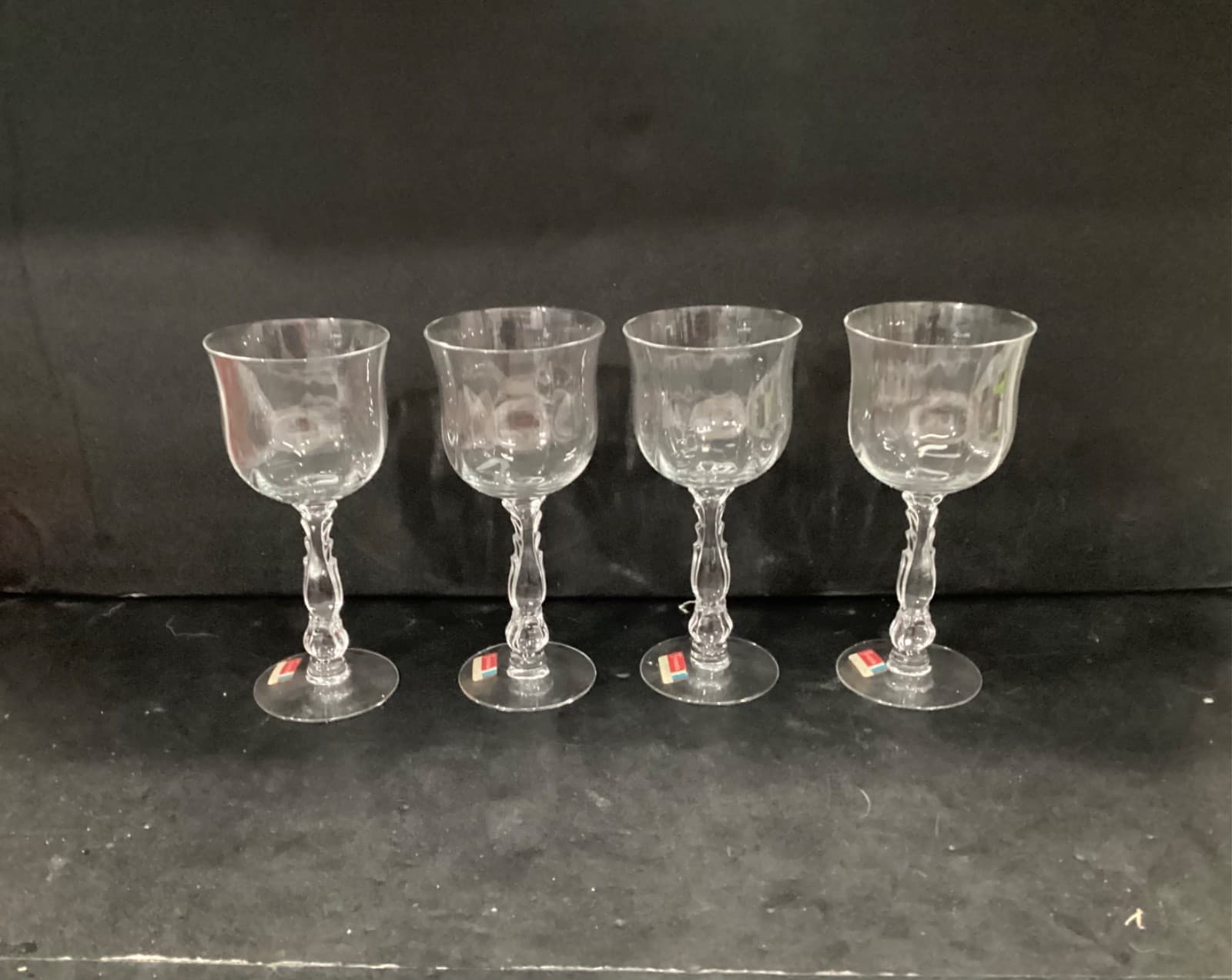 Fostoria Crystal Cellini Loop Optic Iced Tea Glasses Goblets Set of 4 - Thumbnail 10