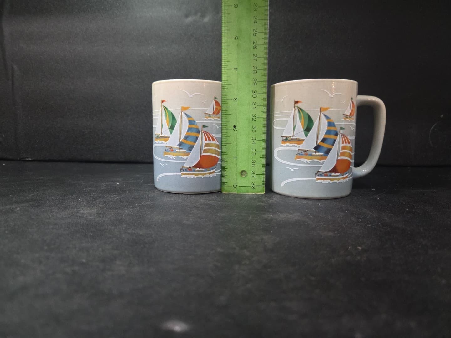 Otagiri Sailboat Coffee Mugs, Set of 2, Vtg Nautical Coffee Cups, Coastal Decor - Thumbnail 8
