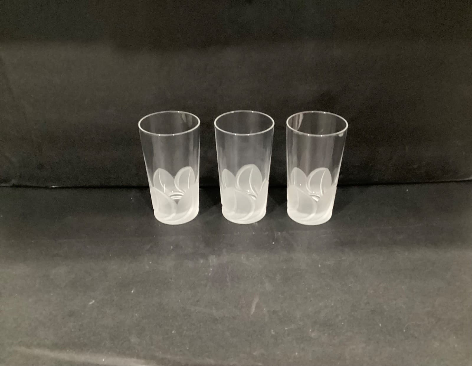3 Cristal D'Arques Durand Highball Glasses Set Elegant Frosted Drink Tumblers - Thumbnail 10