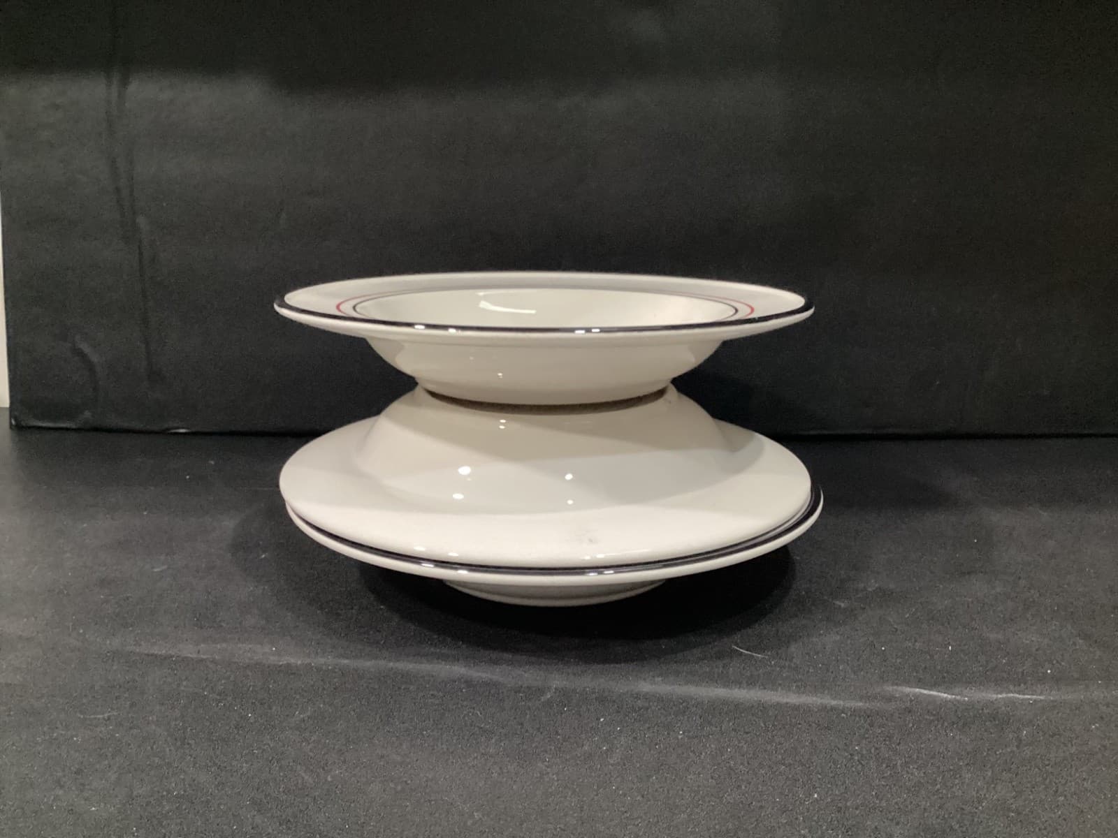 Set Of 3 Primula 9" Soup Salad Striped Rimmed Bowls Italy - Thumbnail 10