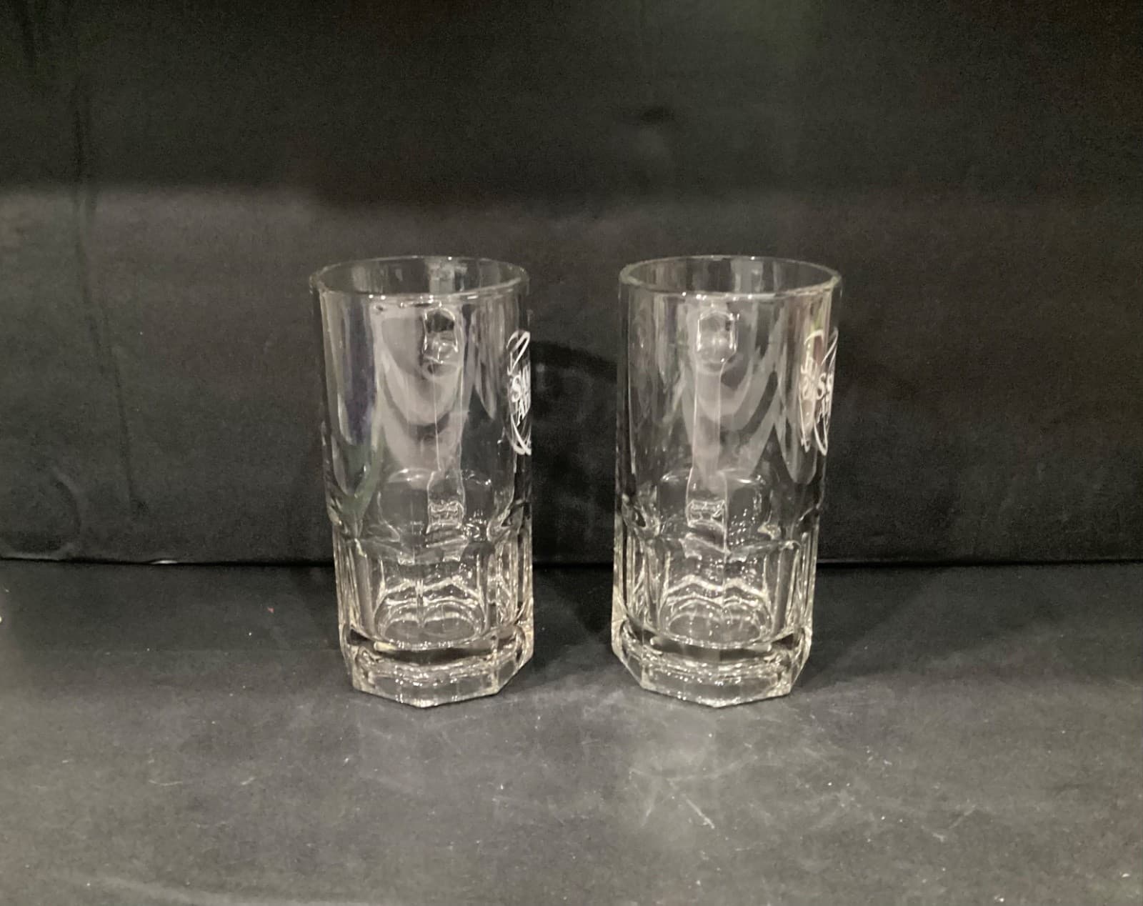 2 Libbey Glass Samuel Adams Heavy Glass Partial Paneled 32 oz Beer Mugs 8” - Thumbnail 8