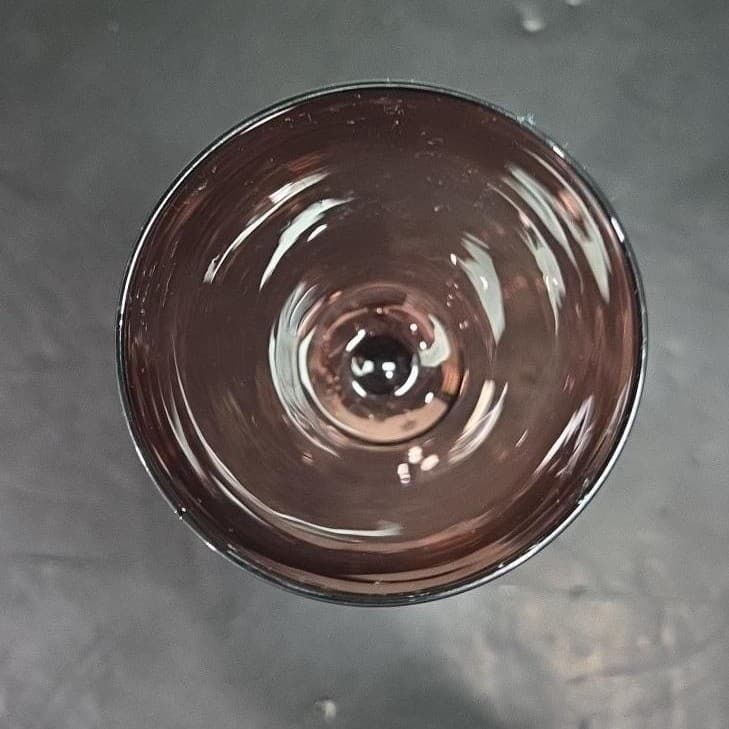 Pier 1 Imports Amethyst Purple Wine Glass, Vintage Twisted Stem Crystal Stemware - Thumbnail 7