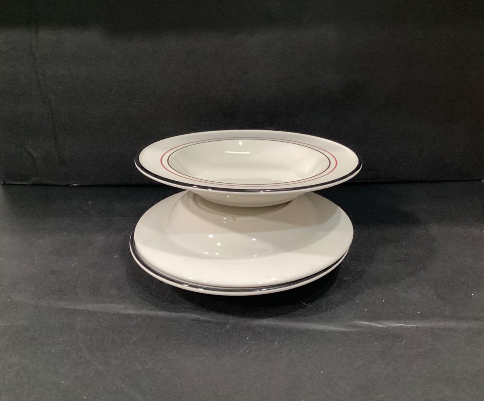 Set Of 3 Primula 9" Soup Salad Striped Rimmed Bowls Italy - Thumbnail 9