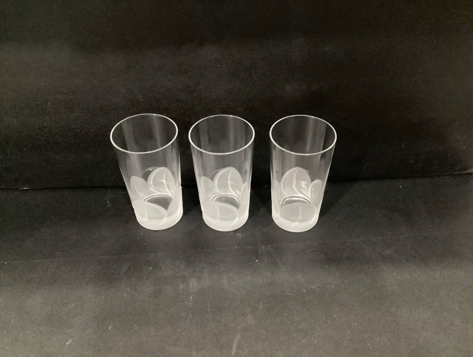 3 Cristal D'Arques Durand Highball Glasses Set Elegant Frosted Drink Tumblers - Thumbnail 2