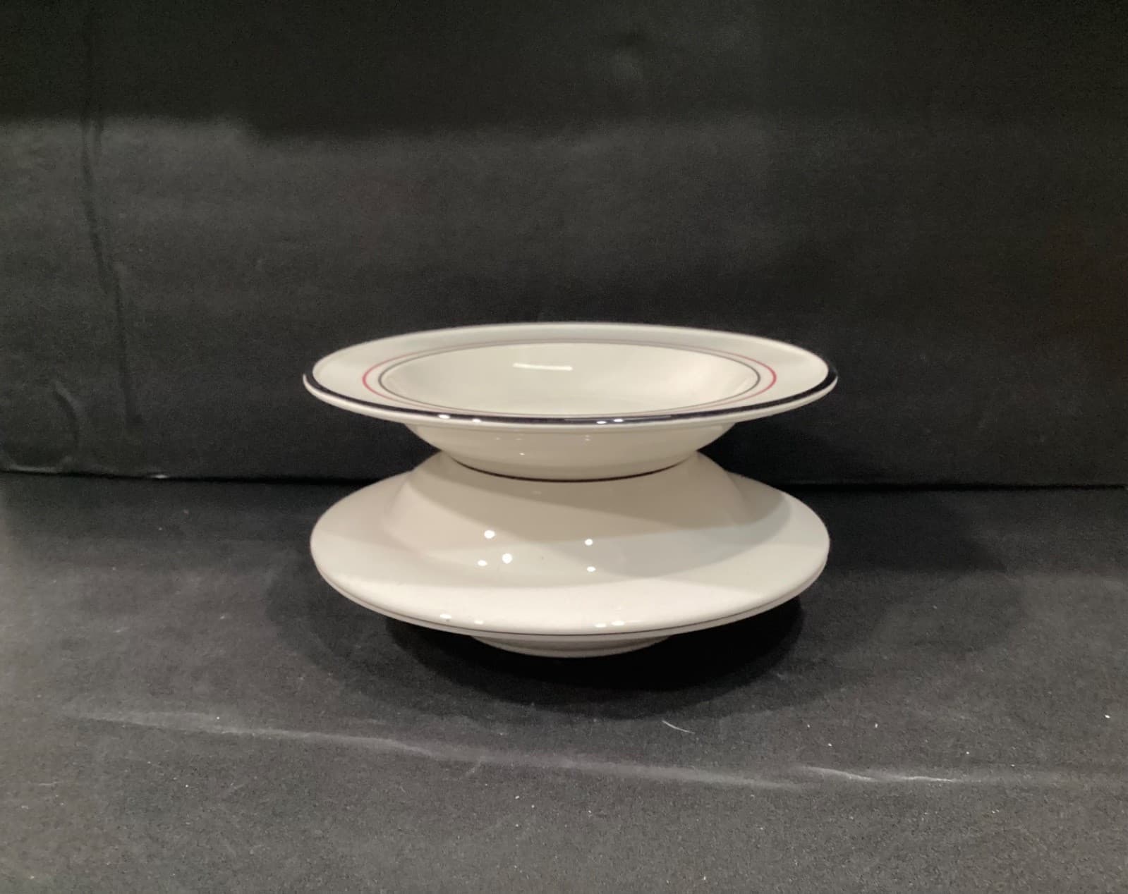 Set Of 3 Primula 9" Soup Salad Striped Rimmed Bowls Italy - Thumbnail 7