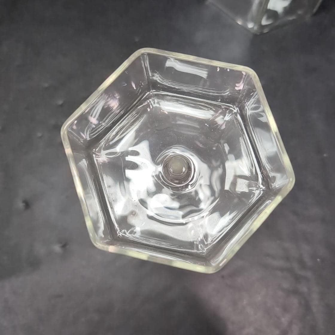 Firelight Glass Hexagonal Pillar Candles, Decorative Oil Lamp, Minimalist Decor - Thumbnail 7