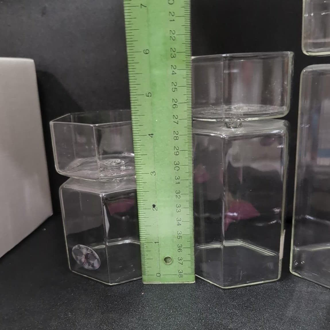 Firelight Glass Hexagonal Pillar Candles, Decorative Oil Lamp, Minimalist Decor - Thumbnail 11